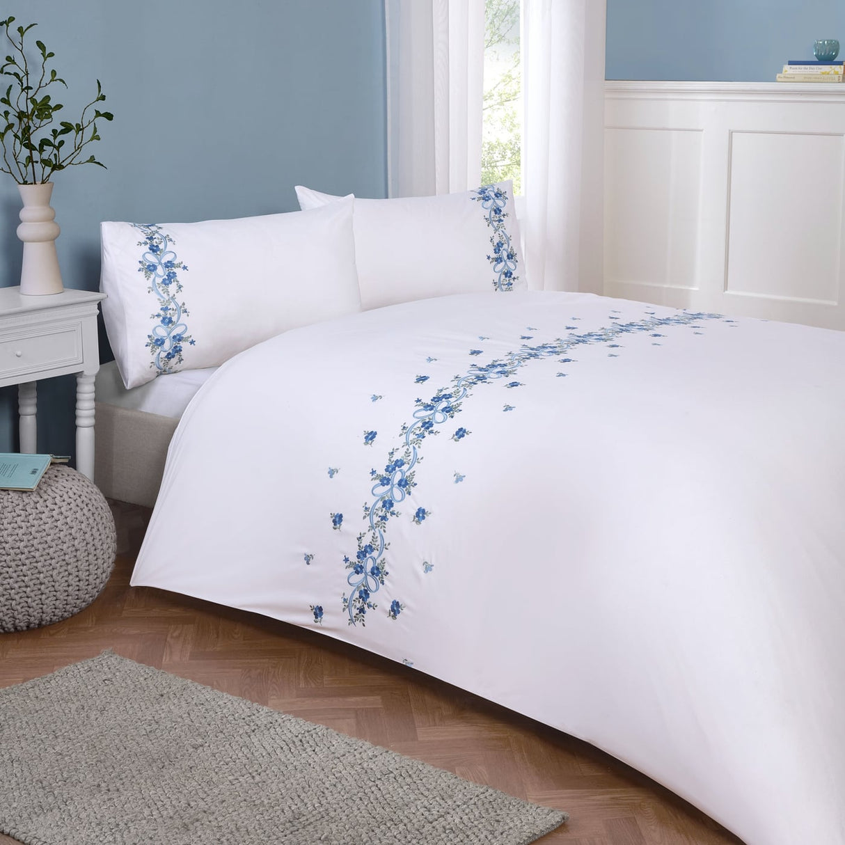 Floral Ribbon Duvet Cover Set 5
