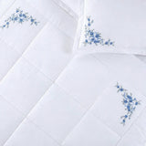 Floral Ribbon Bedspread Blue 2