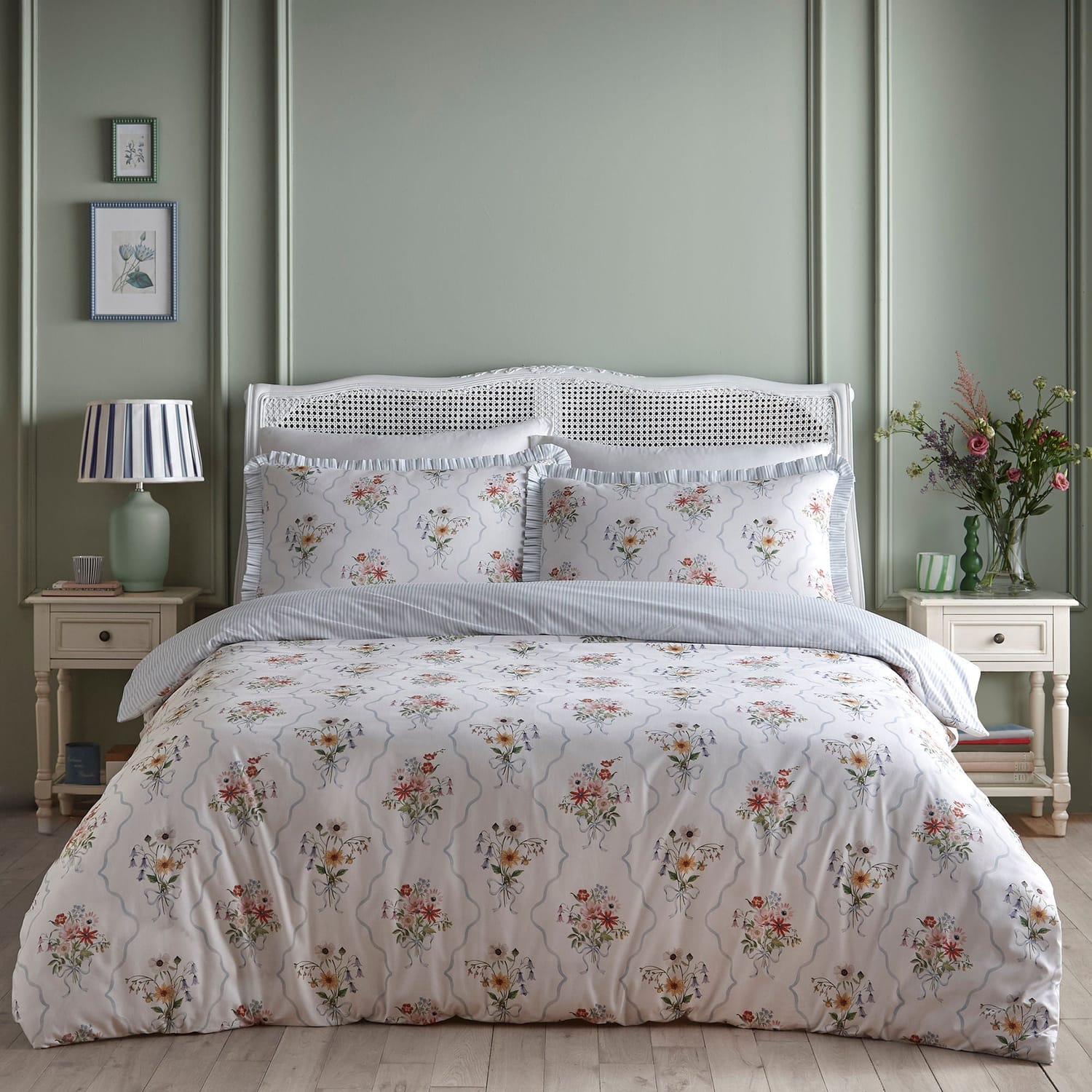 Floral Bouquet 100% Cotton Duvet Cover Set