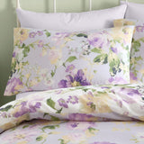 Florette Floral Polycotton Duvet Cover Set - Lilac - Flourette Duvet Cover Set In Lilac 2