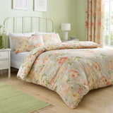 Florette Floral Polycotton Duvet Cover Set - Natural