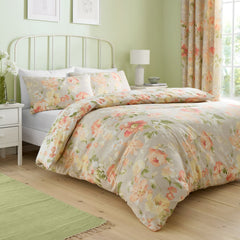 Florette Floral Natural Duvet Cover Bedding Set
