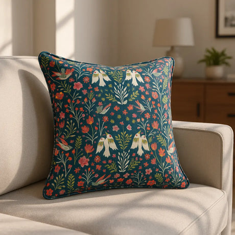 Folklore Cushion Cover Made to Order by Style Furnishings