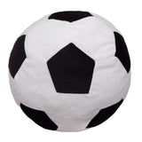 Football Shaped Filled Cushion Kids Bedroom Decor - Black - Football Shaped Cushion In Black 2