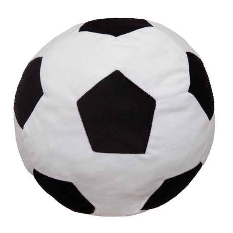 Football Shaped Filled Cushion Kids Bedroom Decor - Black - Football Shaped Cushion In Black 2