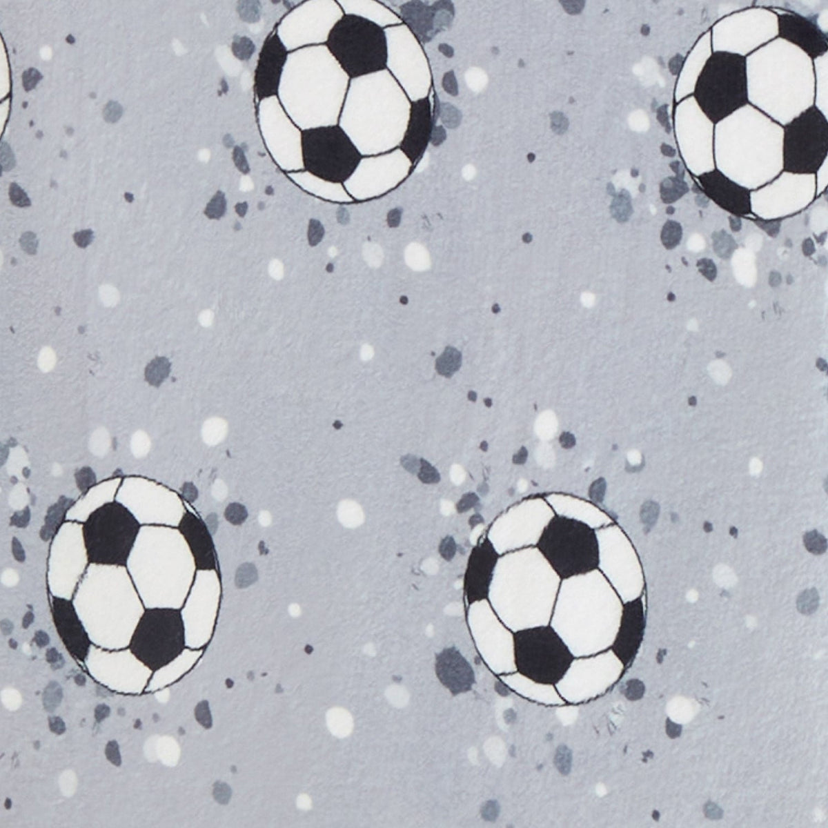 Football Fleece Throw Cosy Soft Blanket - Football Throw In Grey 120 X 150Cm 3