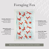 Ulster Weavers Foraging Fox 100% Cotton Floral Tea Towel - Foraging Fox Cotton Tea Towel In Blue 3