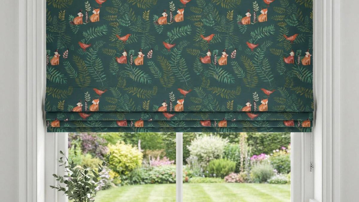 Forest Made to Measure Roman Blind Jade