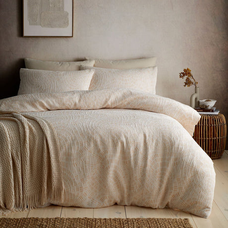 Fossil Jacquard Duvet Cover Set Natural - Fossil Jacquard Duvet Cover Set In Natural 4