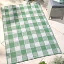 Gingham Outdoor Rug 120cm x 170cm by D & D