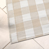 Gingham Outdoor Rug 120cm x 170cm by D & D