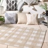 Gingham Outdoor Rug 120cm x 170cm by D & D