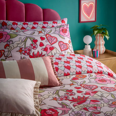 Glass Heart Duvet Cover Set by furn.