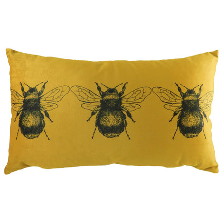 Gold Bee Cushion Cover / Filled Cushion by Evans Lichfield