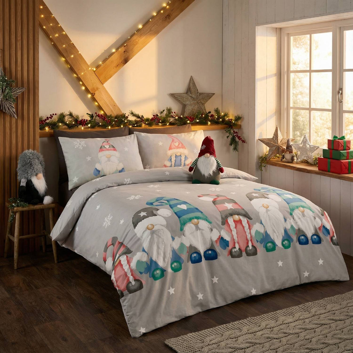 Christmas Gonk Family Duvet Cover Set by Rapport Home
