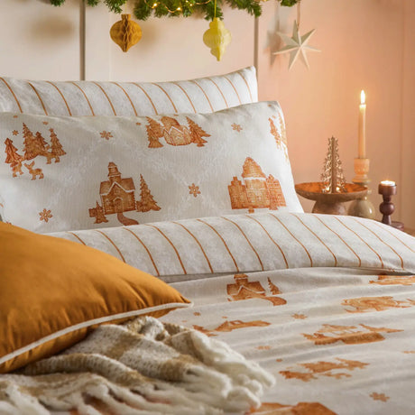 Gretel Brushed Cotton Flannelette Duvet Cover Set by furn.