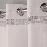 Alan Symonds Glitter Eyelet Ring Top Voile Curtain Panel Single in Ivory - Image 2