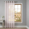 Alan Symonds Glitter Eyelet Ring Top Voile Curtain Panel Single in Ivory