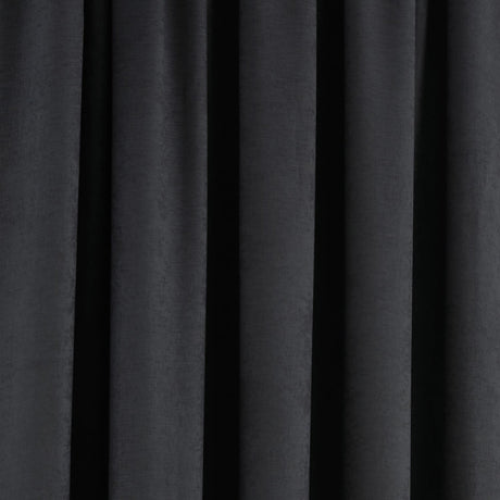Galaxy Dim Out Woven Thermal Pencil Pleat Curtains - Black Light Filtering - Galaxy Pencil Pleat Curtains In Black 3