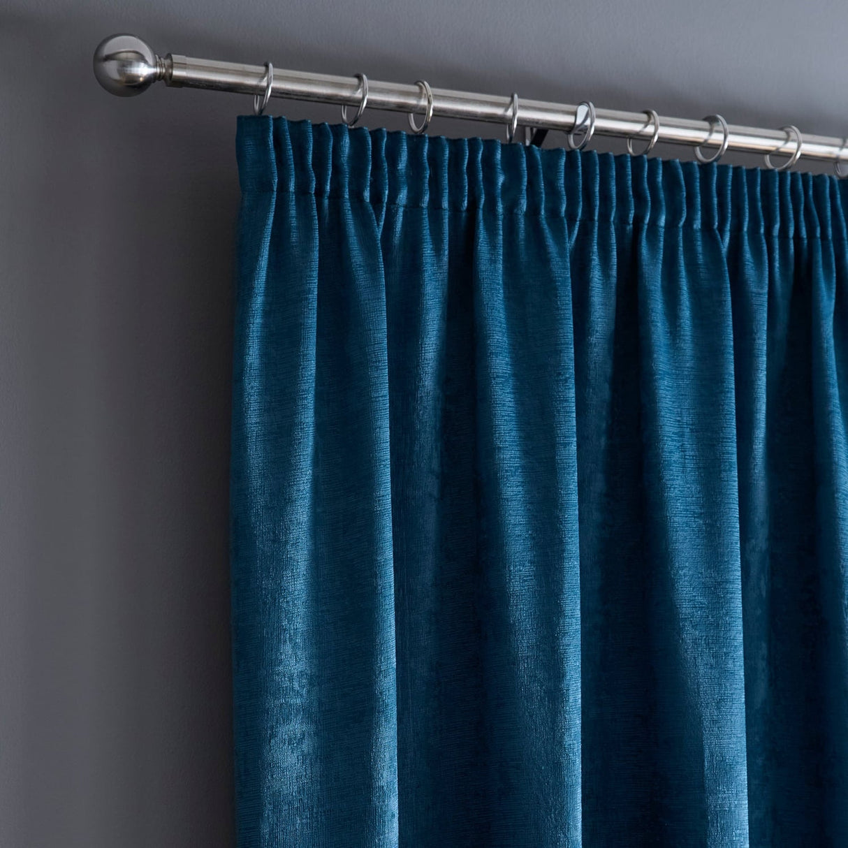 Galaxy Dim Out Woven Thermal Pencil Pleat Curtains - Dark Teal Light Filtering - Galaxy Pencil Pleat Curtains In Dark Teal 2