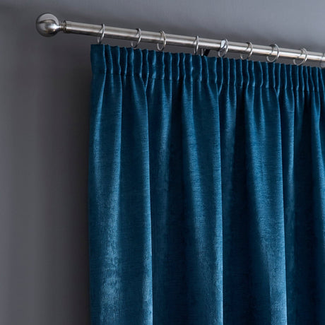 Galaxy Dim Out Woven Thermal Pencil Pleat Curtains - Dark Teal Light Filtering - Galaxy Pencil Pleat Curtains In Dark Teal 2