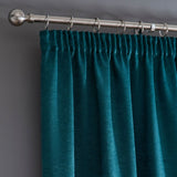 Galaxy Dim Out Woven Thermal Pencil Pleat Curtains - Forest Green Light Filtering - Galaxy Pencil Pleat Curtains In Forest Green 2
