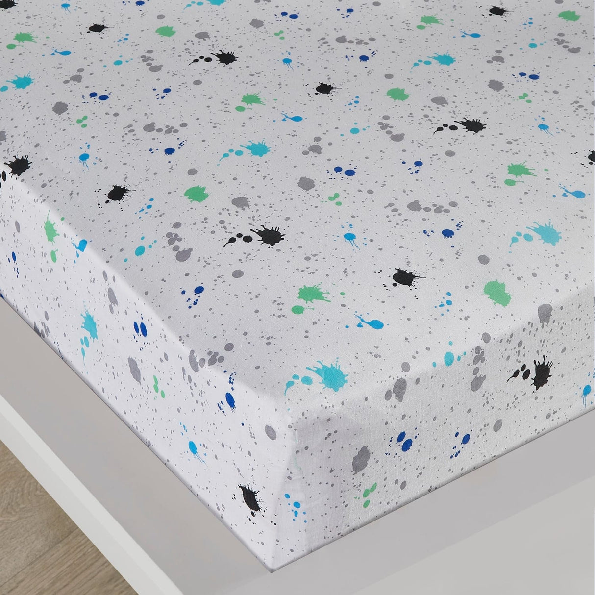 Game 28cm Deep Glow in the Dark Kids Gaming Fitted Sheet - Grey