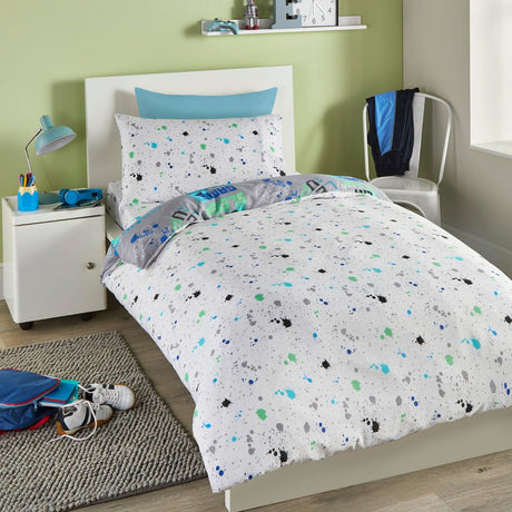 Game Glow in the Dark Kids Gaming Duvet Cover Set - Grey - Game Glow Duvet Cover Set In Grey 4