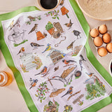 Ulster Weavers Garden Birds 100% Cotton Tea Towel Green - Garden Birds Cotton Tea Towel In Green 2