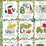 Ulster Weavers Gardeners Calendar 100% Cotton Tea Towel Green - Gardeners Calendar Cotton Tea Towel In Green 2