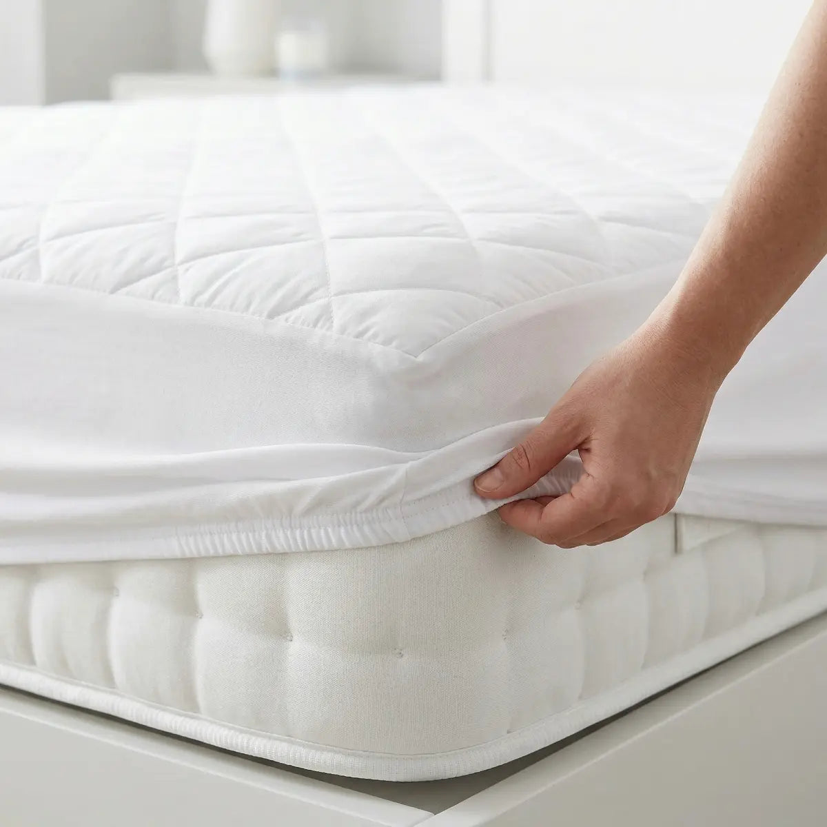 Cotton Percale Mattress Protector 30cm Deep 2