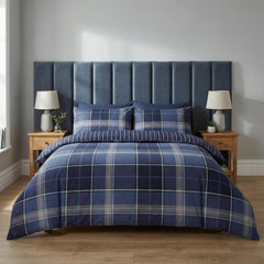 Argyle Blue Duvet Cover Bedding Set