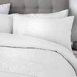 Gianna Microfibre Duvet Cover Set - Gianna Duvet Cover Set In White 2