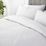 Gianna Microfibre Duvet Cover Set - Gianna Duvet Cover Set In White 3