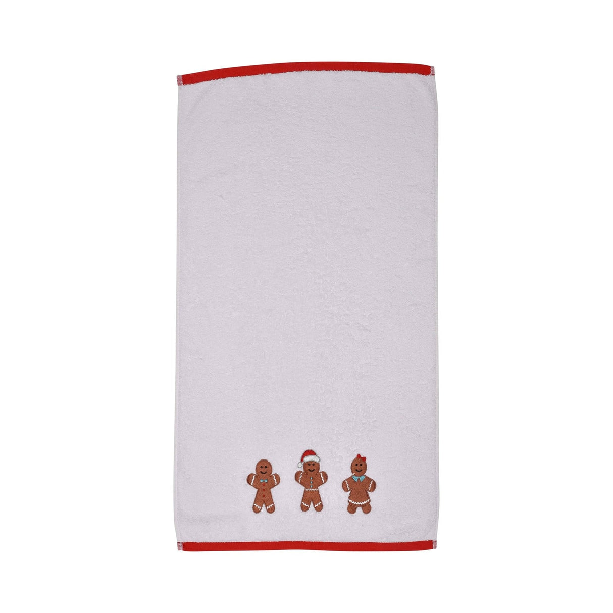 Gingerbread Festive Christmas Hand Towel Pair - Gingerbread Christmas Hand Towel 2 Pack In White 50 X 90Cm 4