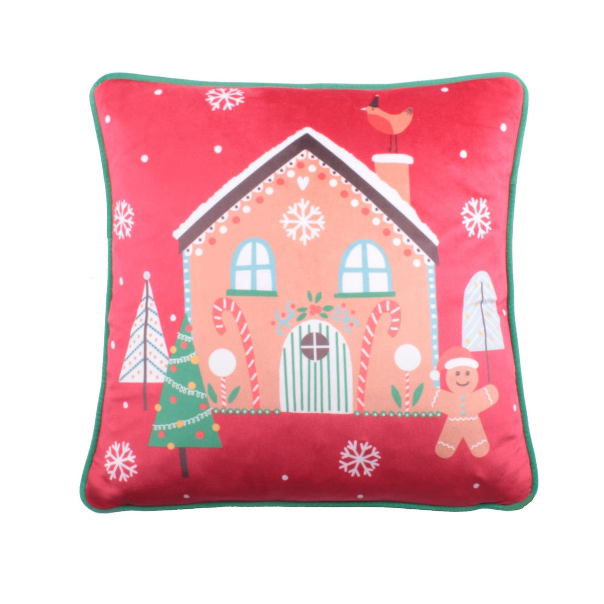 Gingerbread Man Christmas Filled Cushion