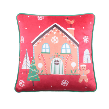 Gingerbread Man Christmas Filled Cushion