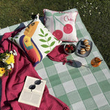 Gingham Check Pattern Outdoor Rug 120cm x 170cm - Gingham Outdoor Rug In Green 120 X 170Cm 5