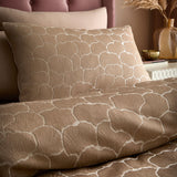 Ginko Natural Leaf Jacquard Duvet Cover Set - Ginko Jacquard Duvet Cover Set In Natural 2