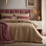 Ginko Natural Leaf Jacquard Duvet Cover Set - Ginko Jacquard Duvet Cover Set In Natural 4