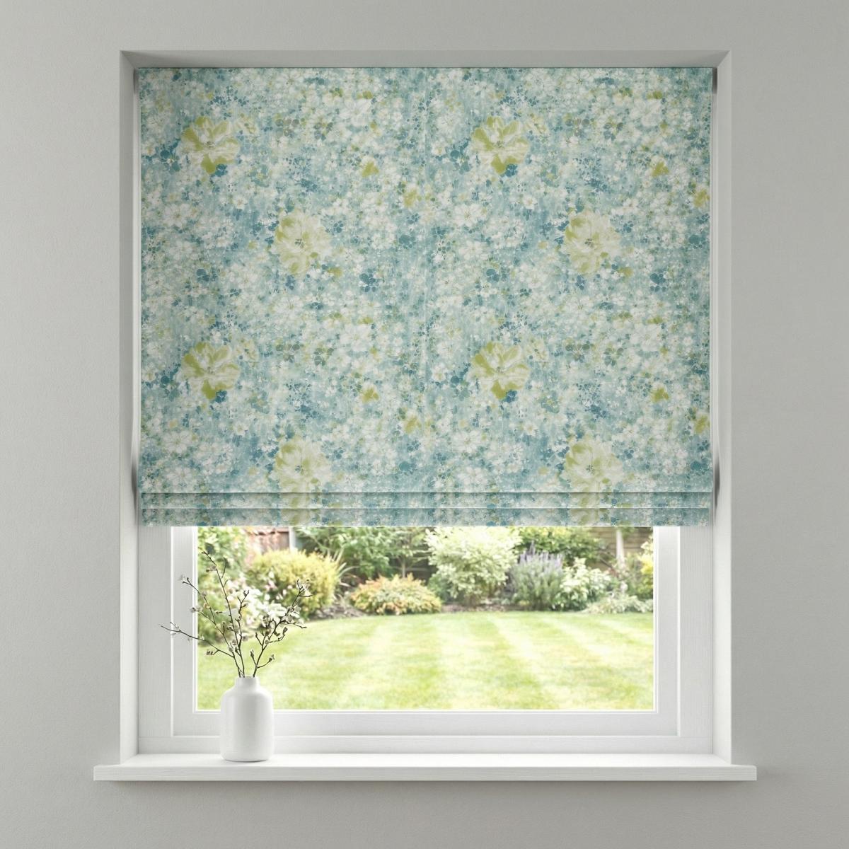 Giverny Made to Measure Roman Blind Lagoon