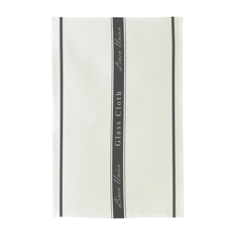 Ulster Weavers Union Glass Cloth Grey Cotton Linen 74 x 48cm