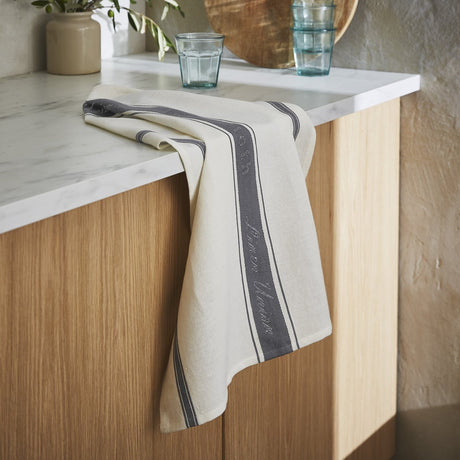 Ulster Weavers Union Glass Cloth Grey Cotton Linen 74 x 48cm - Glass Cloth - Union Glass Cloth In Grey 74 X 48Cm 2