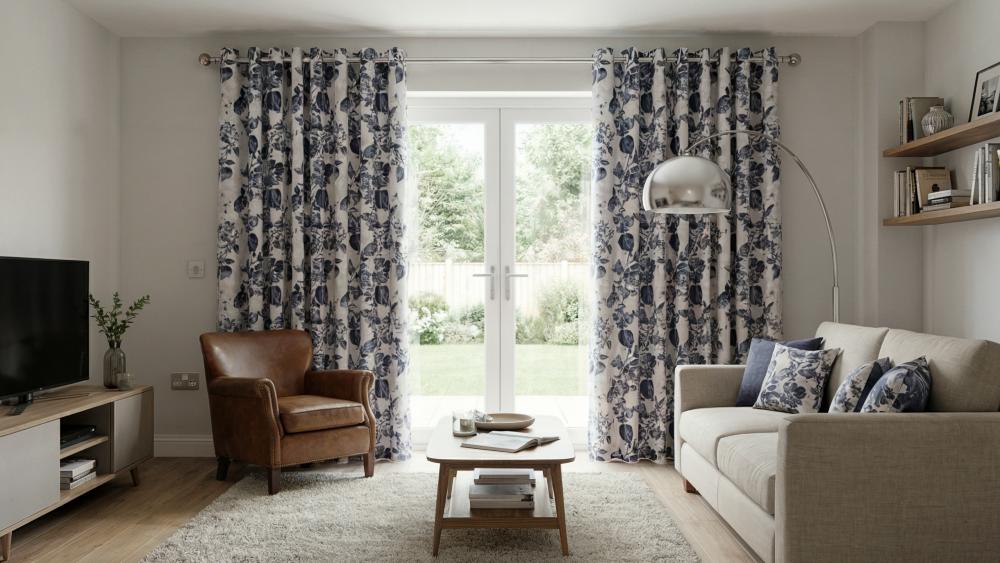 Glebe Made to Measure Curtains Navy 3