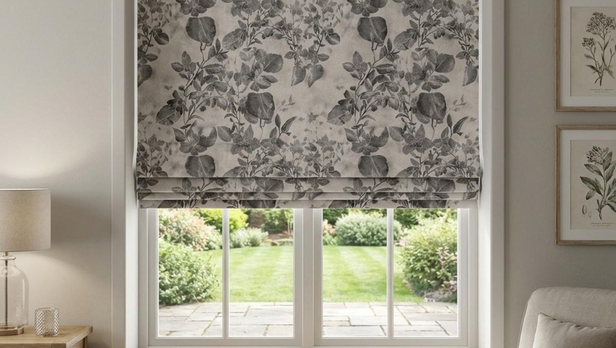 Glebe Made to Measure Roman Blind Black