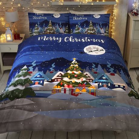 Merry Christmas Polycotton Duvet Cover Set