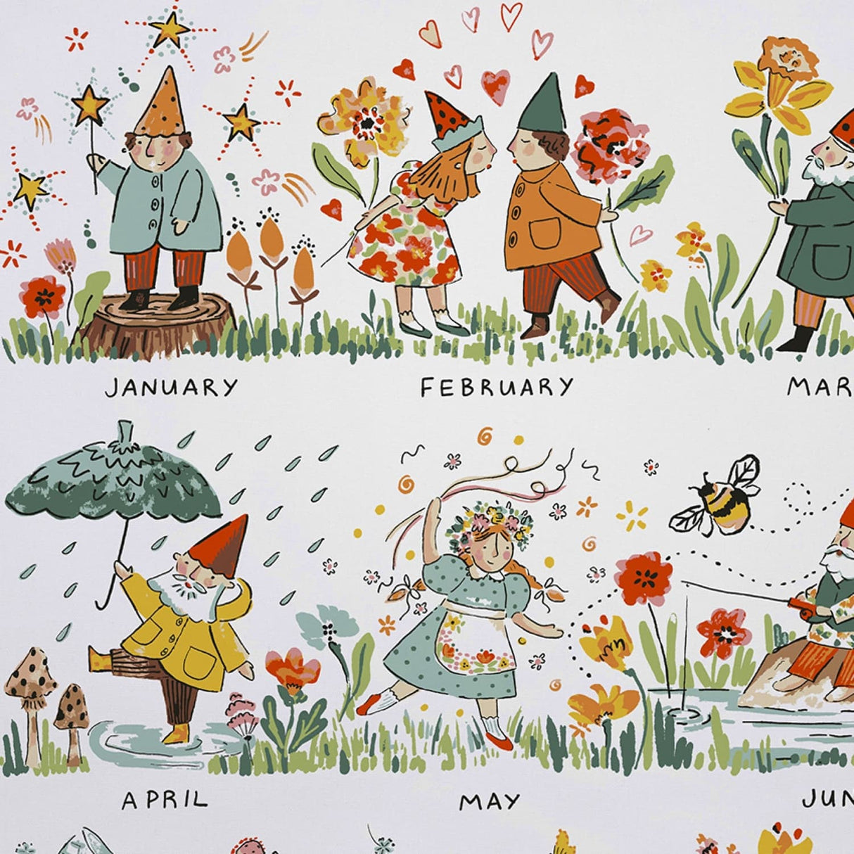Ulster Weavers Gnome for the Holidays Christmas Cotton Tea Towel