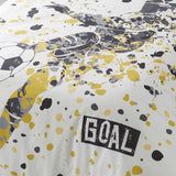 Goal Football Print Gold Duvet Cover Set - Gold - Goal Duvet Cover Set In Gold 3