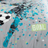 Goal Football Print Gold Duvet Cover Set - Grey - Goal Duvet Cover Set In Grey 3