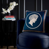 Laurence Llewelyn-Bowen Goddess Teal Grecian Print Filled Cushion